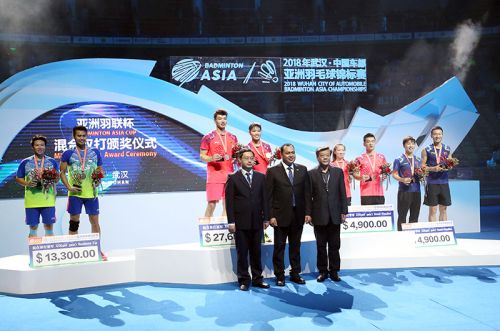 亚锦赛在武汉体育中心落幕  国羽收获两个双打冠军(图10)