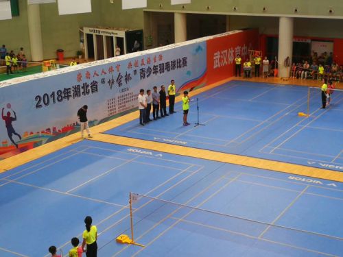 2018年省“协会杯”青少年羽毛球比赛在武汉体育中心开幕(图1)
