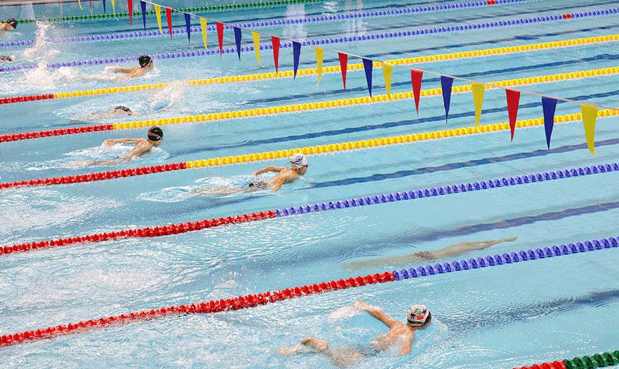 军运会游泳测试赛暨2019年武汉市青少年游泳比赛开赛(图3)