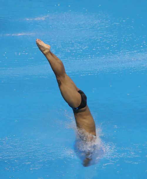 军运会跳水测试赛在武汉体育中心游泳馆举行(图4)