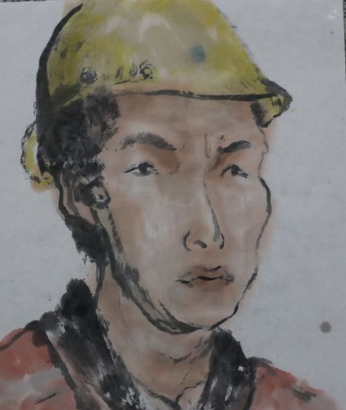 致敬军运劳动者  手绘最美奋斗人 华师美院学生为军运会建设者画像(图10)